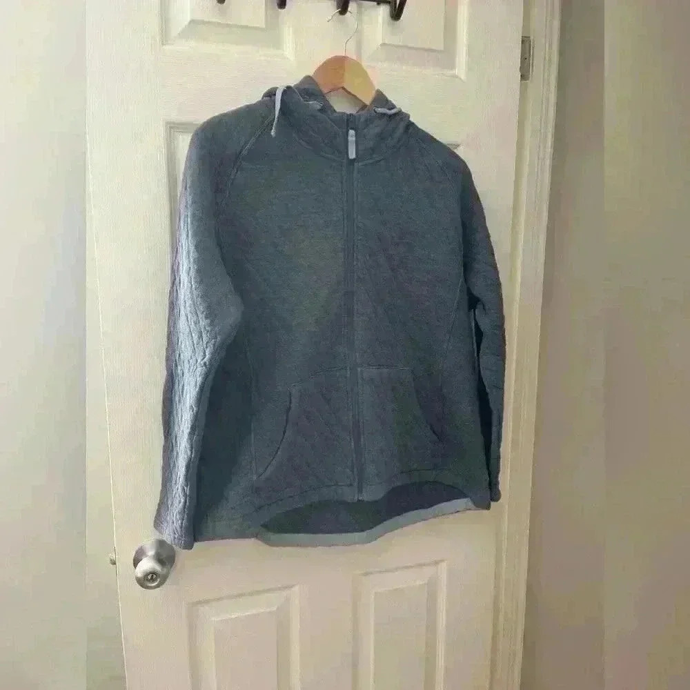 Orvis quilted zip up hoodie  blue size XL women’s outdoors jacket